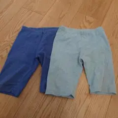 UNIQLOベビー レギンス 2色セット (青・水色)110センチ
