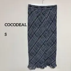 COCODEALチェック柄タイトツイールロングスカートc184②