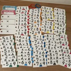 算数　カード　暗記　九九　勉強　知育　子供　小学生　不足なし