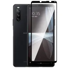 Xperia 10 VI ガラスフィルム 強化ガラス液晶保護フィルム　黒