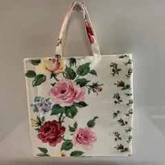 ハンドメイド　フラットバッグ　ローラアシュレイ生地使用