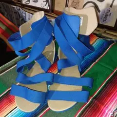 青 サンダル　adidas Originals MESOA SUNSHINE