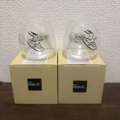スヌーピー ゆらゆらタンブラー サーフィン 食器 グラス ガラス 2個セット