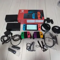 Nintendo Switch ネオンレッド・ネオンブルー 本体と付属品