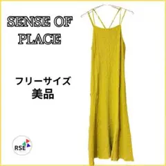 美品★SENSE OF PLACE キャミワンピース サマーワンピ リゾート春夏