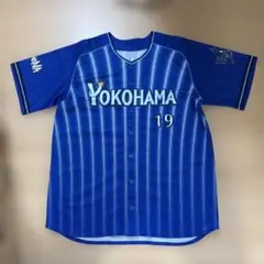 3,000円スタート 横浜ベイスターズ ユニフォーム 19 山崎 Ｏサイズ