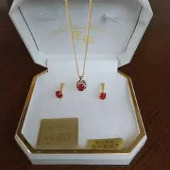 TOKYO ROYAL ネックレス イヤリング セット　ケンテルガーネット 赤
