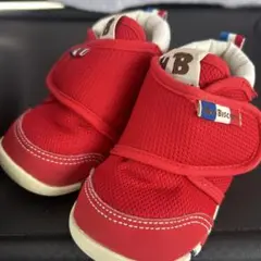 ミキハウス　ホットビスケッツ 赤　ベビーシューズ　12.5cm
