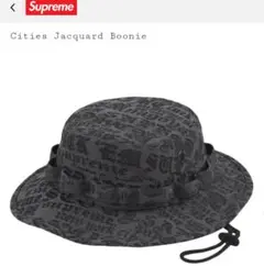 Supreme CITIES JACQUARD BOONIE (M/L) 黒