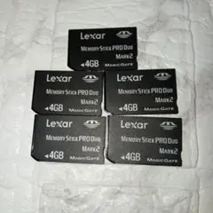 Lexar メモリースティック PRO Duo4GB 5個セット