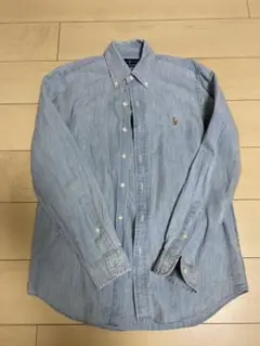 ラルフローレン ライトブルー　タンガリーシャツ　シャンブレーシャツ　メンズ