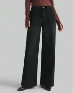 タグ付き新品　デニムワイドパンツ