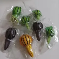 野菜の妖精　すいか　スイカイカ　フィギュア　キーホルダー　7個セット