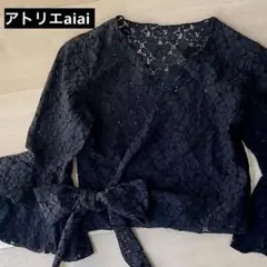 フラメンコトップス　aiai 黒レースカシュクール
