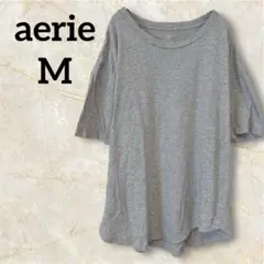 aerie【M】 半袖チュニック グレー Tシャツ シンプル