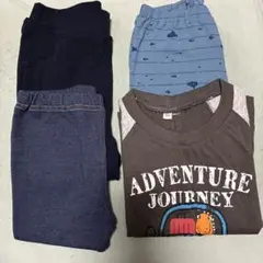 長ズボン、7部丈レギンス、長袖Tシャツ 4点セット 90㎝95㎝
