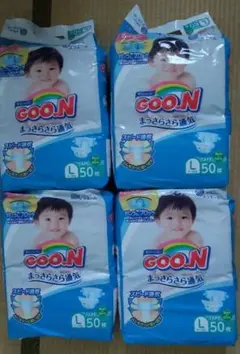 【未開封品】紙おむつ（Lサイズ）GOO.N　＜計200枚＞