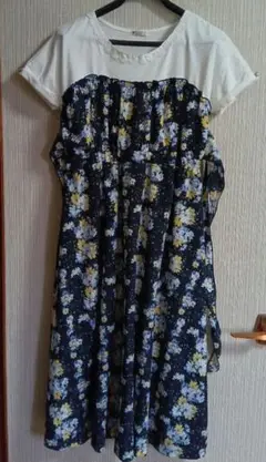 axes femme 　花柄半袖ワンピース