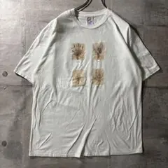 90s USA製 植物標本風プリント アートTシャツ XL