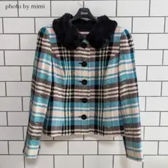 M'S GRACY*カタログ掲載*チェック柄ジャケットコート