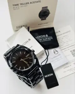 【電池新品の完品】 NIXONのTIMETELLER オールブラックマーブル③