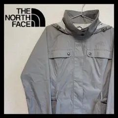 THE NORTH FACE マウンテンコート 刺繍ロゴ グレー レディース