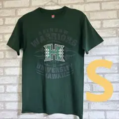 Hanes ヘインズ ハワイ大学 プリントTシャツ 緑 Sサイズ