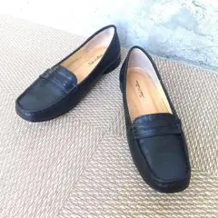 Studio 27 collection コインローファー 本革 レザー24黒