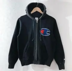 championチャンピオン パーカーフーディー　　ブラック　メンズS 古着