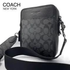 《未使用級》COACH コーチ ショルダーバッグ シグネチャ 黒系 CC009