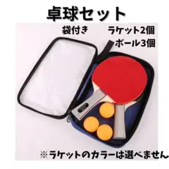 卓球セット　ラケット2本　ボール3個　袋付　初心者用　長柄　シェークハンド型