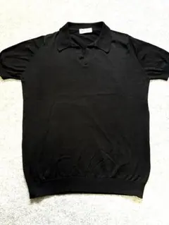 JOHN SMEDLEY ジョンスメドレー スキッパーポロシャツ Black S