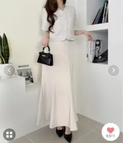 新品タグ付き　Ada シワになりにくい 美シルエット フレア マーメイドスカート