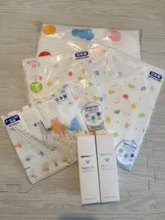★新品未使用★ MIKI HOUSE ベビー肌着 5点セット＋オイル1点おまけ