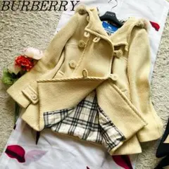 【良品】BURBERRY BLUE LABEL ファー付きショート丈コート 38