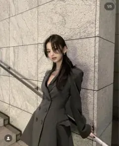 melt the lady thick belt jacket onepiece