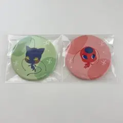 ミラキュラス　レディバグ＆シャノワール　ティッキー　プラッグ　クワミ　缶バッジ