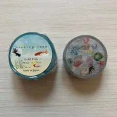 マスキングテープ 金魚と海の生物 15mm