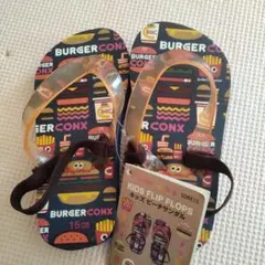 新品　子供　ビーチサンダル　ハンバーガー　15センチ　スケーター
