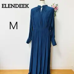 エレンディーク　大草直子コラボ　2WAY ロングワンピース　ブルー　Ｍ　リボン