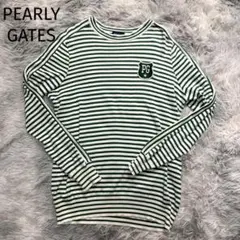 PEARLY GATESパーリーゲイツ セーター グリーン ボーダー サイズ4