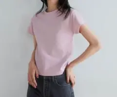 searoomlynn C/2FACE サークルネックTシャツ スモーキーピンク