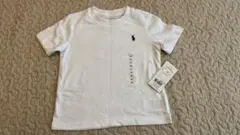 【未使用タグ付】ラルフローレン無地白Tシャツ/85cm