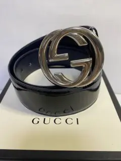 美品GUCCI ベルト インターロッキング GG レザー メンズ.レディース