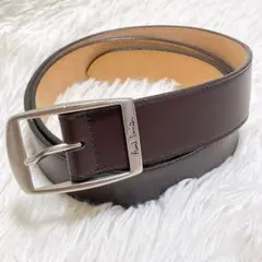 美品✨ポールスミス　ベルト　レザー　ダークブラウン　日本製　XL