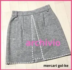 アルチビオ 秋冬ゴルフ 可愛い刺繍のボックススカート