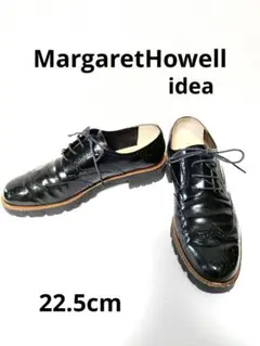 MARGARET HOWELL ブラックレースアップシューズ