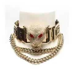 Versace Hu0026M 首輪 コラボ チョーカー 豹 ヒョウモチーフ レオパード