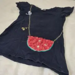 anyfam スイカ　ネイビー　Tシャツ　120