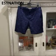 エストネーション×マービージャモーク ショートパンツ M ネイビー 総柄